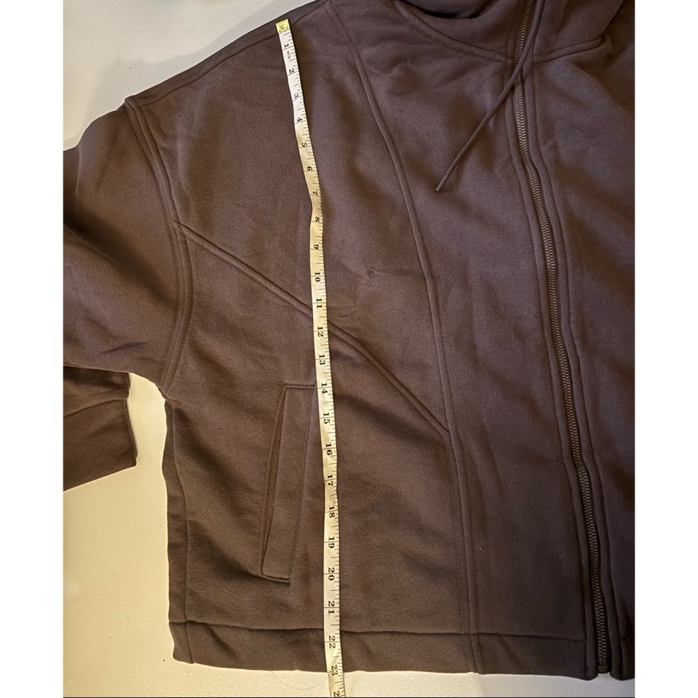 SPANX BoostUp Cotton Fleece Full
Zip Hoodie in Dark Cacao Size 2X Tall ~ NWOT - Picture 9 of 11